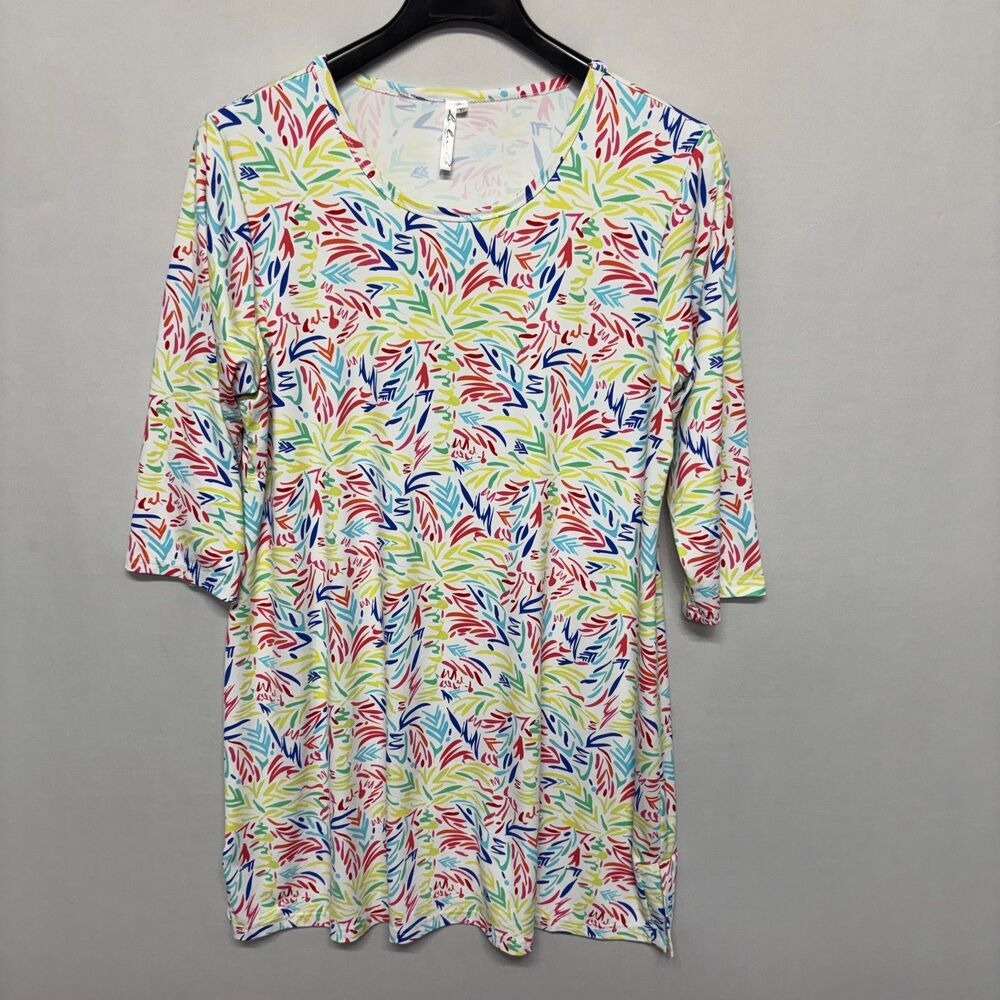 Lulu-B Women 3/4 Sleeve Resort Casual Dress Size XL X-Large C139 -11